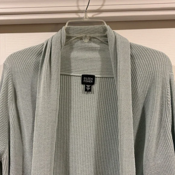 Eileen Fisher Women's Open-Front Cardigan Italian yard size L - Picture 2 of 7